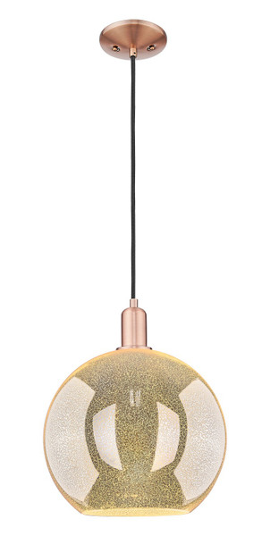 Innovations - 716-1P-AC-G128-12 - One Light Mini Pendant - Arcadia - Antique Copper