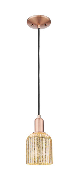 Innovations - 716-1P-AC-G559-5ME - One Light Mini Pendant - Arcadia - Antique Copper