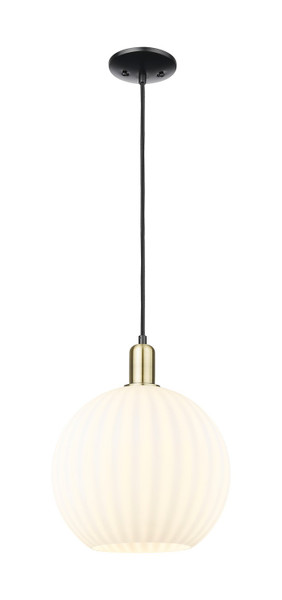 Innovations - 716-1P-BAB-G1217-12WV - One Light Mini Pendant - Arcadia - Black Antique Brass