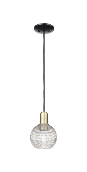 Innovations - 716-1P-BAB-G122C-6CL - One Light Mini Pendant - Arcadia - Black Antique Brass