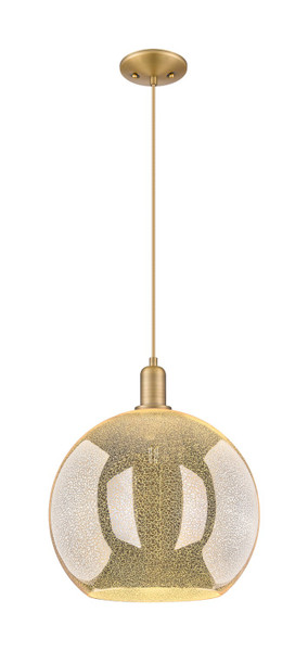 Innovations - 716-1P-BB-G128-14 - One Light Mini Pendant - Arcadia - Brushed Brass