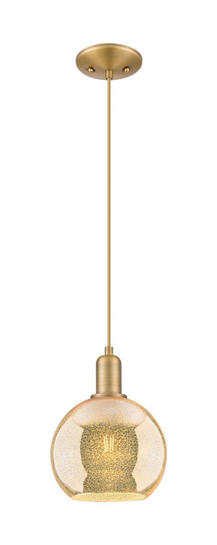 Innovations - 716-1P-BB-G128-8 - One Light Mini Pendant - Arcadia - Brushed Brass