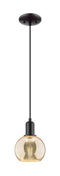 Innovations - 716-1P-BK-G128-6 - One Light Mini Pendant - Arcadia - Matte Black