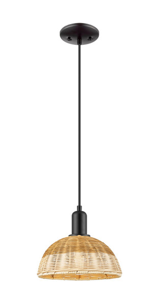 Innovations - 716-1P-BK-NBD2-9-NAT - One Light Mini Pendant - Arcadia - Matte Black
