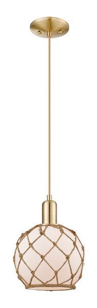 Innovations - 716-1P-CB-G121-8RB - One Light Mini Pendant - Arcadia - Champagne Bronze