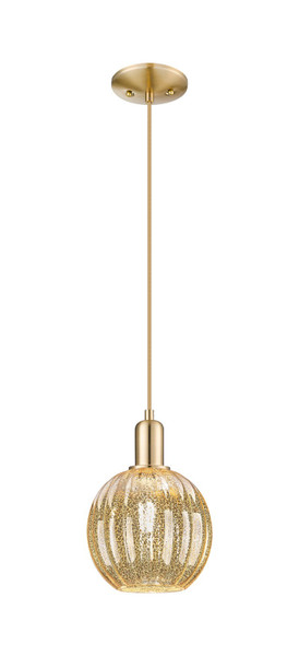 Innovations - 716-1P-CB-G458-7ME - One Light Mini Pendant - Arcadia - Champagne Bronze