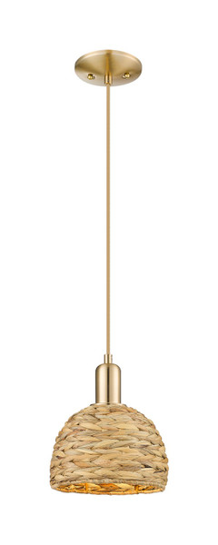 Innovations - 716-1P-CB-RBD-8-NAT - One Light Mini Pendant - Arcadia - Champagne Bronze