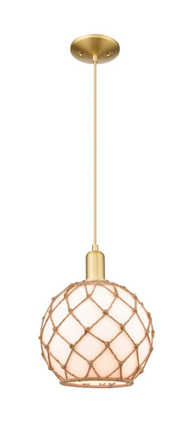 Innovations - 716-1P-SG-G121-10RB - One Light Mini Pendant - Arcadia - Satin Gold