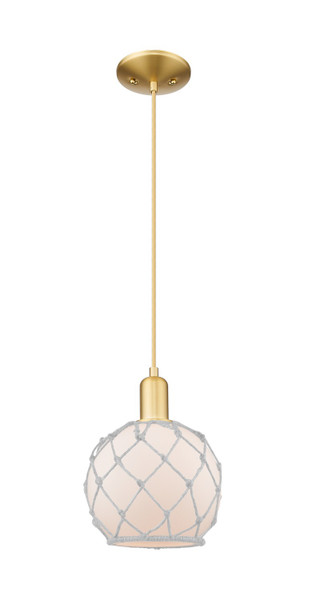 Innovations - 716-1P-SG-G121-8RW - One Light Mini Pendant - Arcadia - Satin Gold