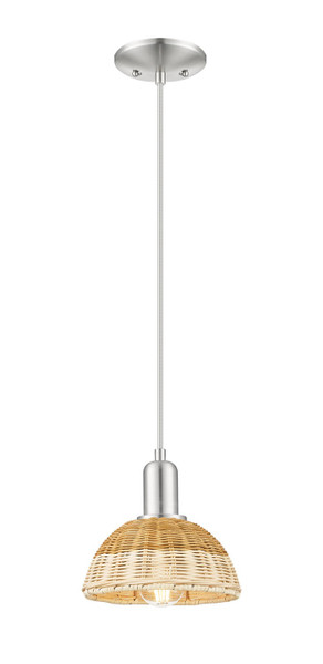 Innovations - 716-1P-SN-NBD2-75-NAT - One Light Mini Pendant - Arcadia - Brushed Satin Nickel
