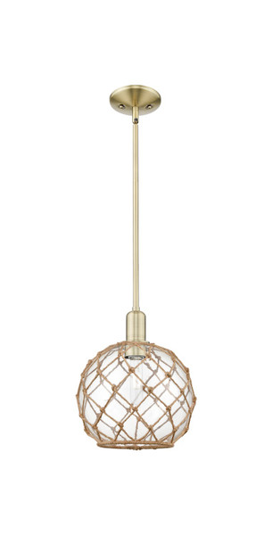 Innovations - 716-1S-AB-G122-10RB - One Light Mini Pendant - Arcadia - Antique Brass