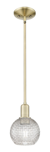 Innovations - 716-1S-AB-G122C-6CL - One Light Mini Pendant - Arcadia - Antique Brass