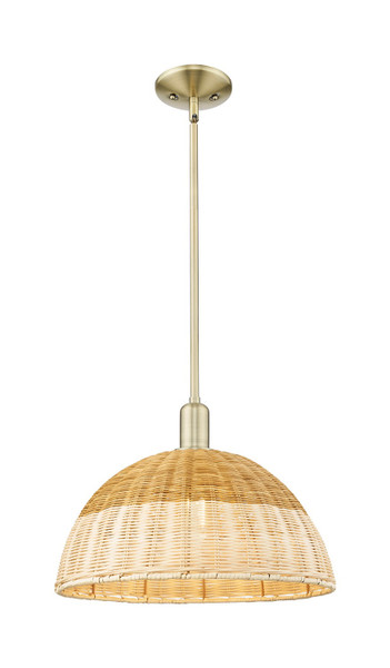 Innovations - 716-1S-AB-NBD2-16-NAT - One Light Mini Pendant - Arcadia - Antique Brass