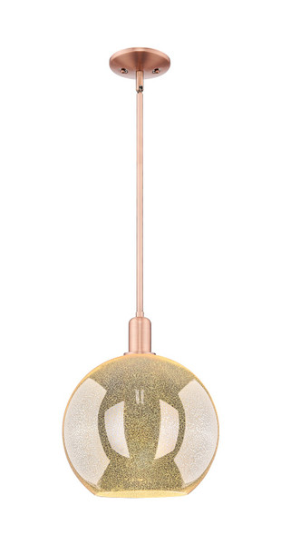 Innovations - 716-1S-AC-G128-12 - One Light Mini Pendant - Arcadia - Antique Copper
