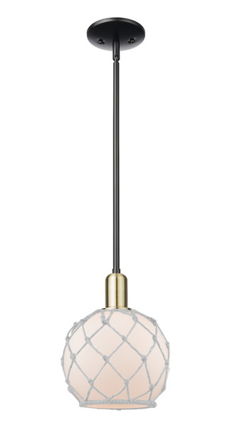 Innovations - 716-1S-BAB-G121-8RW - One Light Mini Pendant - Arcadia - Black Antique Brass
