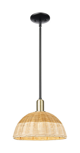Innovations - 716-1S-BAB-NBD2-12-NAT - One Light Mini Pendant - Arcadia - Black Antique Brass
