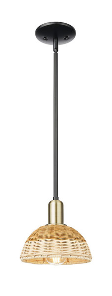 Innovations - 716-1S-BAB-NBD2-75-NAT - One Light Mini Pendant - Arcadia - Black Antique Brass
