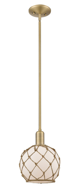 Innovations - 716-1S-BB-G121-8RB - One Light Mini Pendant - Arcadia - Brushed Brass