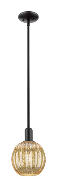 Innovations - 716-1S-BK-G458-7ME - One Light Mini Pendant - Arcadia - Matte Black