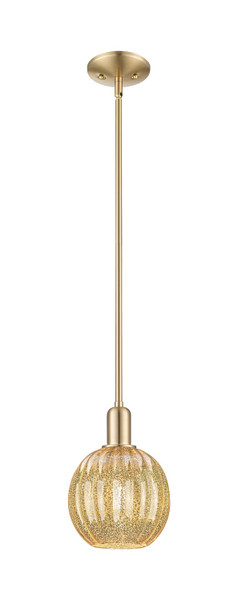 Innovations - 716-1S-CB-G458-7ME - One Light Mini Pendant - Arcadia - Champagne Bronze