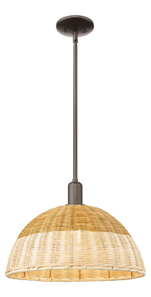 Innovations - 716-1S-OB-NBD2-16-NAT - One Light Mini Pendant - Arcadia - Oil Rubbed Bronze