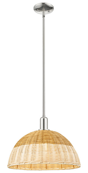Innovations - 716-1S-PN-NBD2-16-NAT - One Light Mini Pendant - Arcadia - Polished Nickel