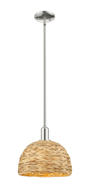Innovations - 716-1S-PN-RBD-12-NAT - One Light Mini Pendant - Arcadia - Polished Nickel
