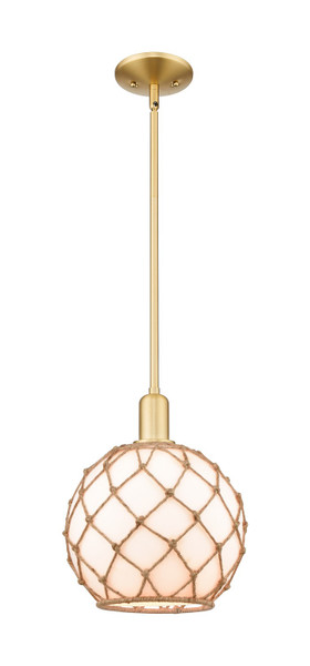 Innovations - 716-1S-SG-G121-10RB - One Light Mini Pendant - Arcadia - Satin Gold