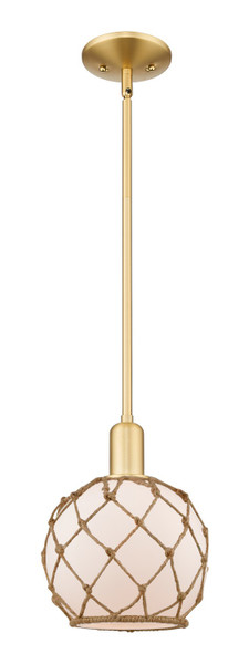 Innovations - 716-1S-SG-G121-8RB - One Light Mini Pendant - Arcadia - Satin Gold