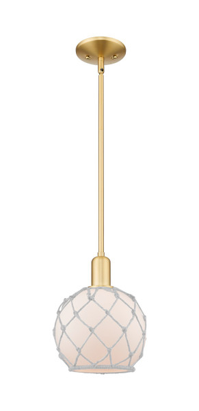 Innovations - 716-1S-SG-G121-8RW - One Light Mini Pendant - Arcadia - Satin Gold