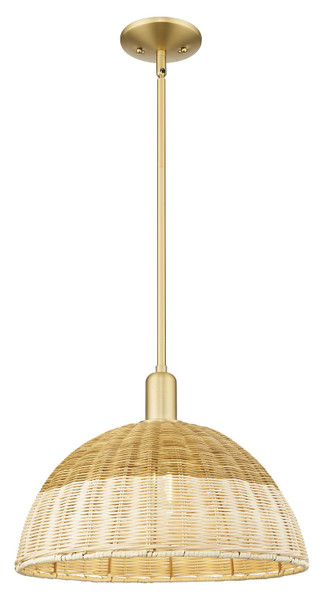 Innovations - 716-1S-SG-NBD2-16-NAT - One Light Mini Pendant - Arcadia - Satin Gold