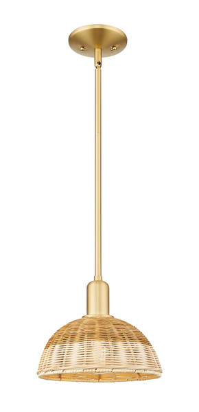Innovations - 716-1S-SG-NBD2-9-NAT - One Light Mini Pendant - Arcadia - Satin Gold