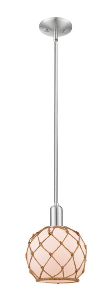Innovations - 716-1S-SN-G121-8RB - One Light Mini Pendant - Arcadia - Brushed Satin Nickel