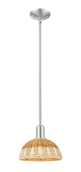 Innovations - 716-1S-SN-NBD2-9-NAT - One Light Mini Pendant - Arcadia - Brushed Satin Nickel