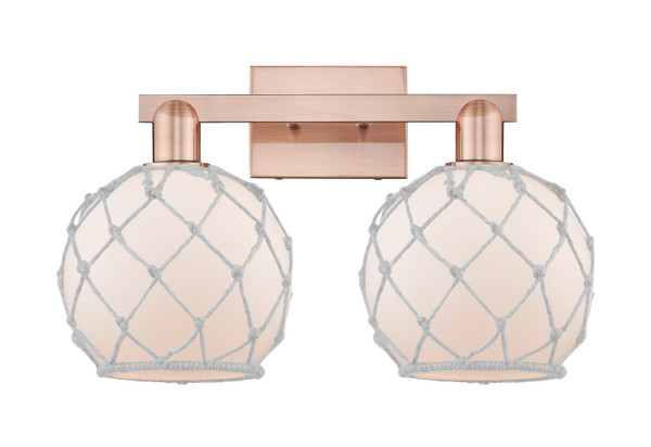 Innovations - 716-2W-AC-G121-8RW - Two Light Bath Vanity - Arcadia - Antique Copper