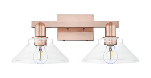 Innovations - 716-2W-AC-G132 - Two Light Bath Vanity - Arcadia - Antique Copper