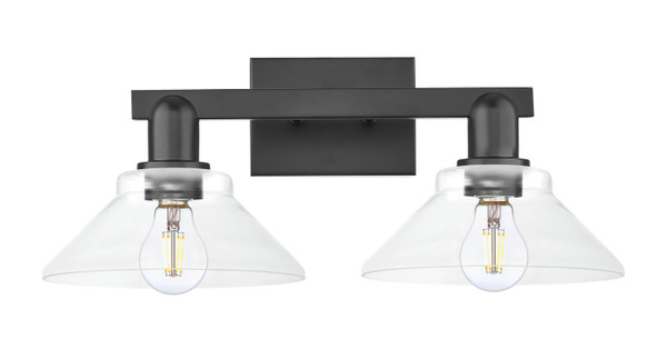 Innovations - 716-2W-BK-G132 - Two Light Bath Vanity - Arcadia - Matte Black