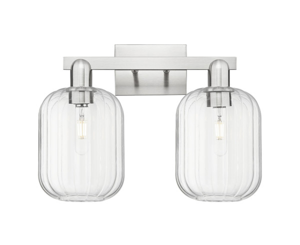 Innovations - 716-2W-SN-G460-7CL - Two Light Bath Vanity - Arcadia - Brushed Satin Nickel