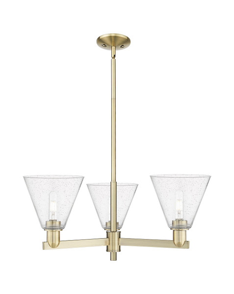 Innovations - 716-3CR-AB-GBC-84 - Three Light Pendant - Arcadia - Antique Brass