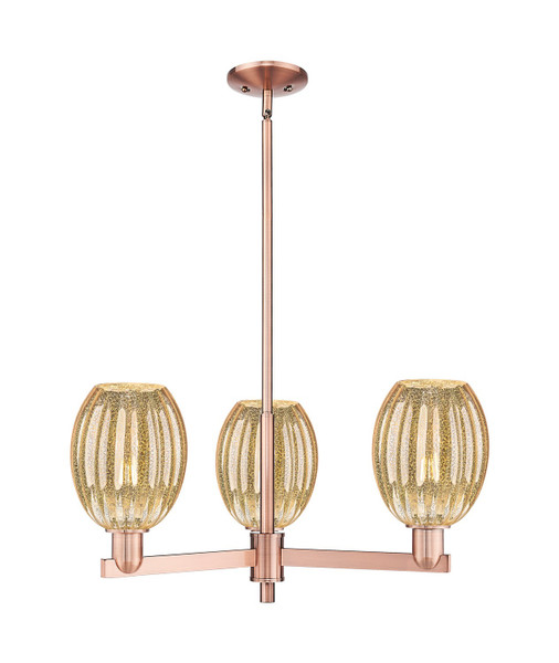 Innovations - 716-3CR-AC-G459-6ME - Three Light Pendant - Arcadia - Antique Copper