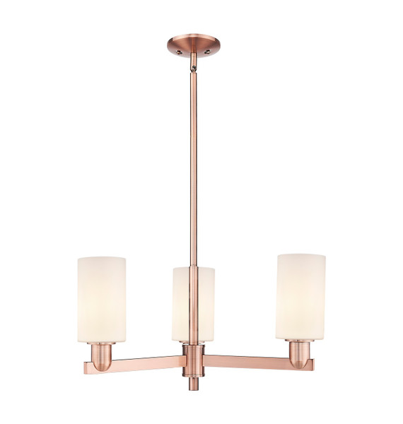 Innovations - 716-3CR-AC-G801 - Three Light Pendant - Arcadia - Antique Copper