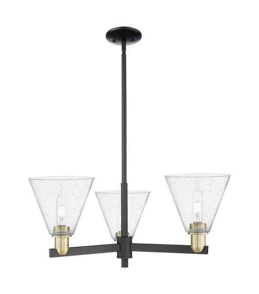 Innovations - 716-3CR-BAB-GBC-84 - Three Light Pendant - Arcadia - Black Antique Brass