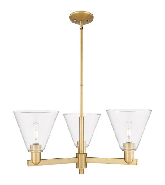 Innovations - 716-3CR-BB-GBC-82 - Three Light Pendant - Arcadia - Brushed Brass