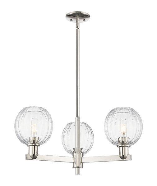Innovations - 716-3CR-PN-G458-7CL - Three Light Pendant - Arcadia - Polished Nickel