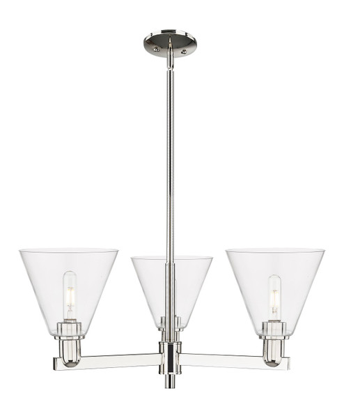 Innovations - 716-3CR-PN-GBC-82 - Three Light Pendant - Arcadia - Polished Nickel