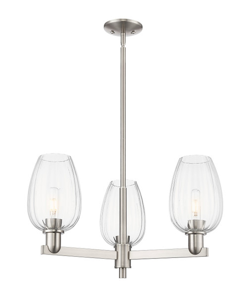 Innovations - 716-3CR-SN-G457-6CL - Three Light Pendant - Arcadia - Satin Nickel