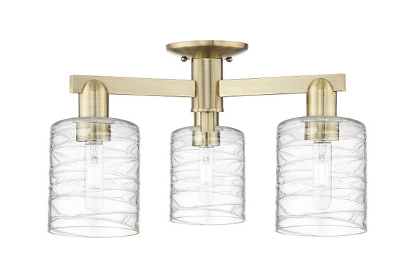 Innovations - 716-3F-AB-G1113 - Three Light Semi-Flush Mount - Arcadia - Antique Brass