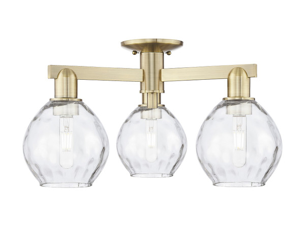 Innovations - 716-3F-AB-G362 - Three Light Semi-Flush Mount - Arcadia - Antique Brass