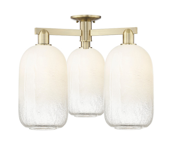 Innovations - 716-3F-AB-G482-7OP - Three Light Semi-Flush Mount - Arcadia - Antique Brass