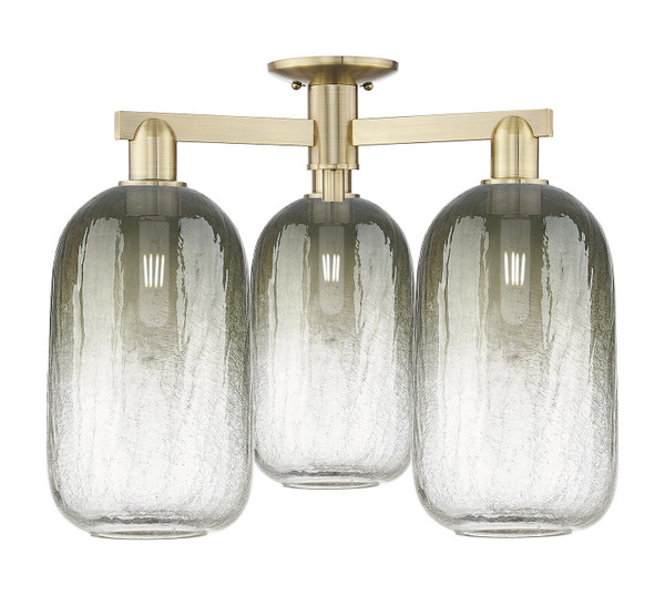 Innovations - 716-3F-AB-G482-7SL - Three Light Semi-Flush Mount - Arcadia - Antique Brass
